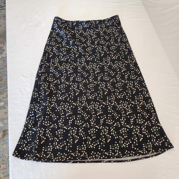 Rachel Zoe Black Maxi Skirt with White and Yellow Dots - Picture 1 of 4